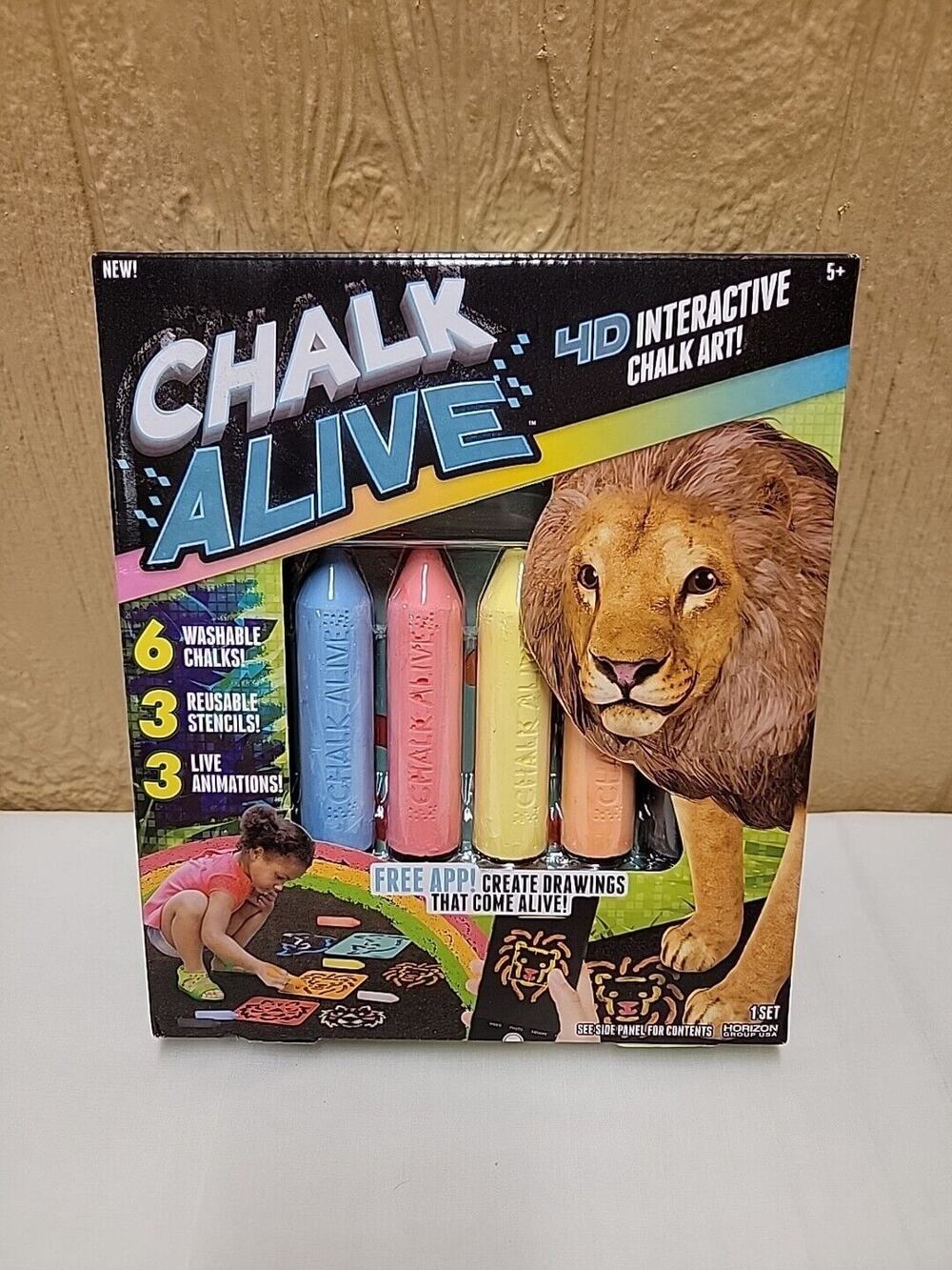 Chalk Alive Jungle Theme 4D Interactive Chalk Art Washable Chalk Stencils